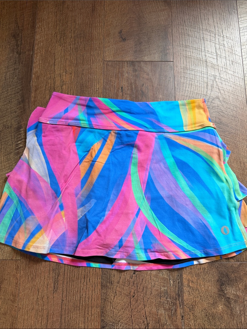 Colorburst Wave Skater Skirt - Multicolor